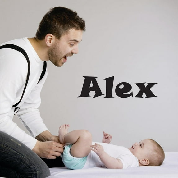 Personalized Name Vinyl Decal Sticker Custom Initial Wall Art Personalization Decor Sticker Children Bedroom Girl Boy Teen 8 Inches X 18 Inches