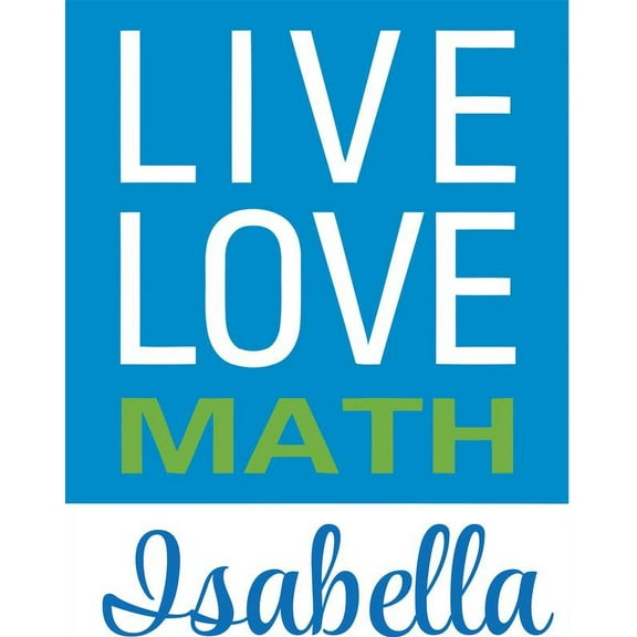 Personalized Name Vinyl Decal Sticker Custom Initial Wall Art Personalization Decor Sticker Live Love Math School Quote Children Girl Boy Teen Kids 15 Inches X 15 Inches