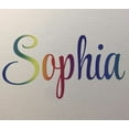 thumbnail image 1 of Personalized Name Vinyl Decal Sticker Custom Initial Wall Art Personalization Decor Sticker Rainbow Print Pattern Design Teen Kids Bedroom 6 Inches X 20 Inches, 1 of 1