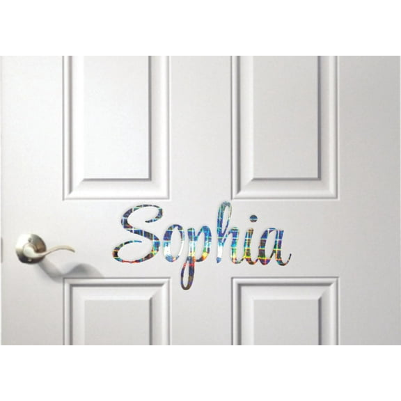 Personalized Name Vinyl Decal Sticker Custom Initial Wall Art Personalization Decor Text Lettering Print Pattern Design 4 Inches X 10 Inches