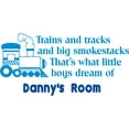 thumbnail image 1 of Personalized Name Vinyl Decal Sticker Custom Initial Wall Art Personalization Decor Train Tracks Classroom Daycare Preschool Nursery 10 X 20 Inches, 1 of 1