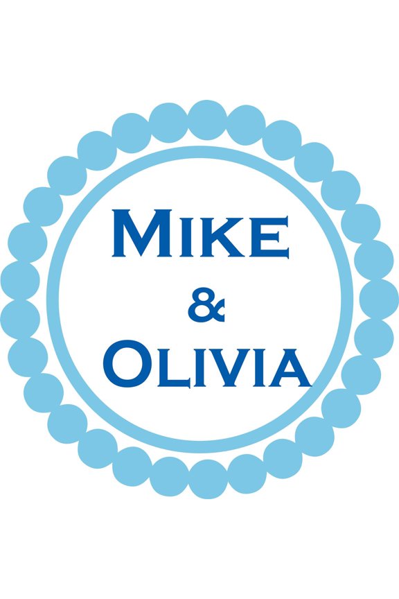 Personalized Name Vinyl Decal Sticker Custom Initial Wall Art Personalization Home Decor Boyfriend Girlfriend Love Circle Design 14 Inches X 14 Inches