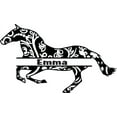 thumbnail image 1 of Personalized Name Vinyl Decal Sticker Custom Initial Wall Personalization Decor Childrens Girl Bedroom Print Pattern Horse 12 Inches X 18 Inches, 1 of 1