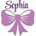 thumbnail image 1 of Personalized Name Vinyl Decal Sticker Custom Wall Art Personalization Decor Girls Bow Baby Nursery Bedroom 20 Inches X 20 Inches, 1 of 1