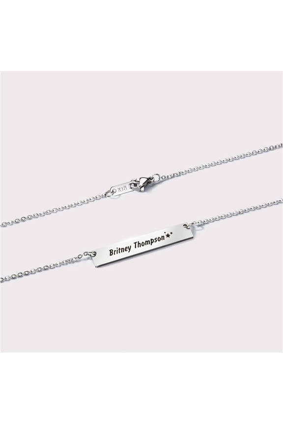 Personalized Necklace For Women, Custom Name Bar Pendant, Graduation Gift Or Mothers Day Gift For Her, Gold Name Plate For Mom[o2267]