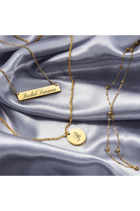 Personalized Necklace For Women, Custom Name Bar Pendant, Graduation Gift Or Mothers Day Gift For Her, Gold Name Plate For Mom[o2268]