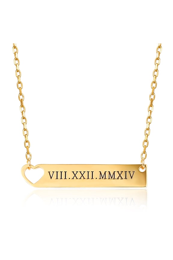 Personalized Necklace for Women Name Plate Bar Gold/Silver/Rose Gold Custom Necklace