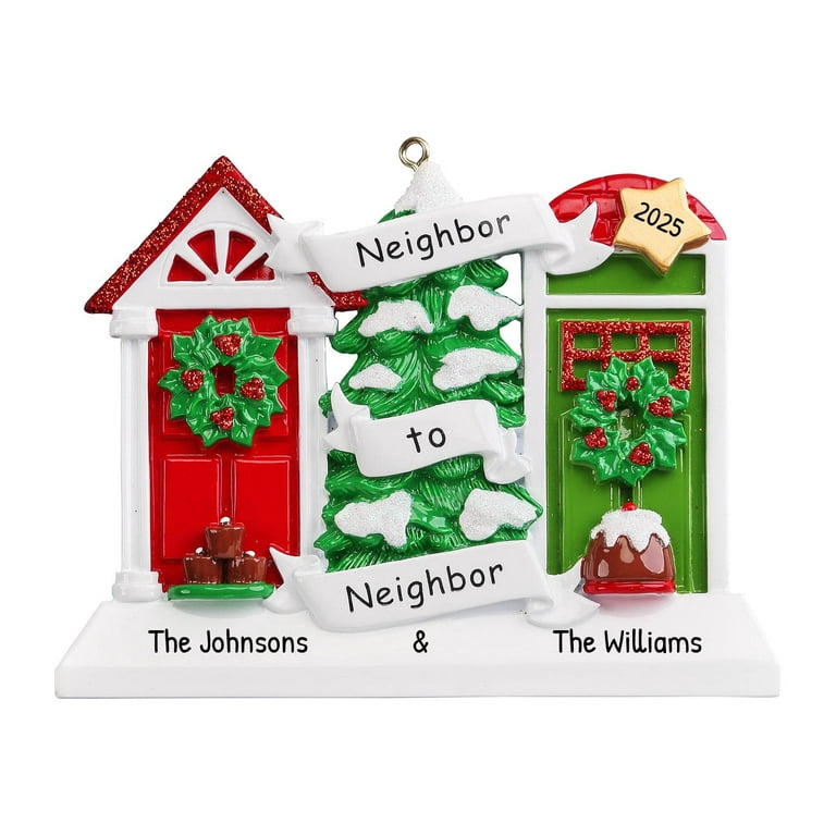 Personalized Neighbor Christmas Ornament - Friendship Ornament 2023,  Neighbors by Chance Friends by Choice, Best Neighbor Ever Gifts - Neighbor  to Neighbor - Free Customization with Gift Box 