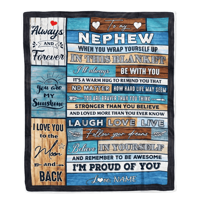 To My Nephew Blanket From Aunt - Soft Flannel Lion Throw, 50x60 Inches | Birthday, Christmas & Graduation Gift - View #5