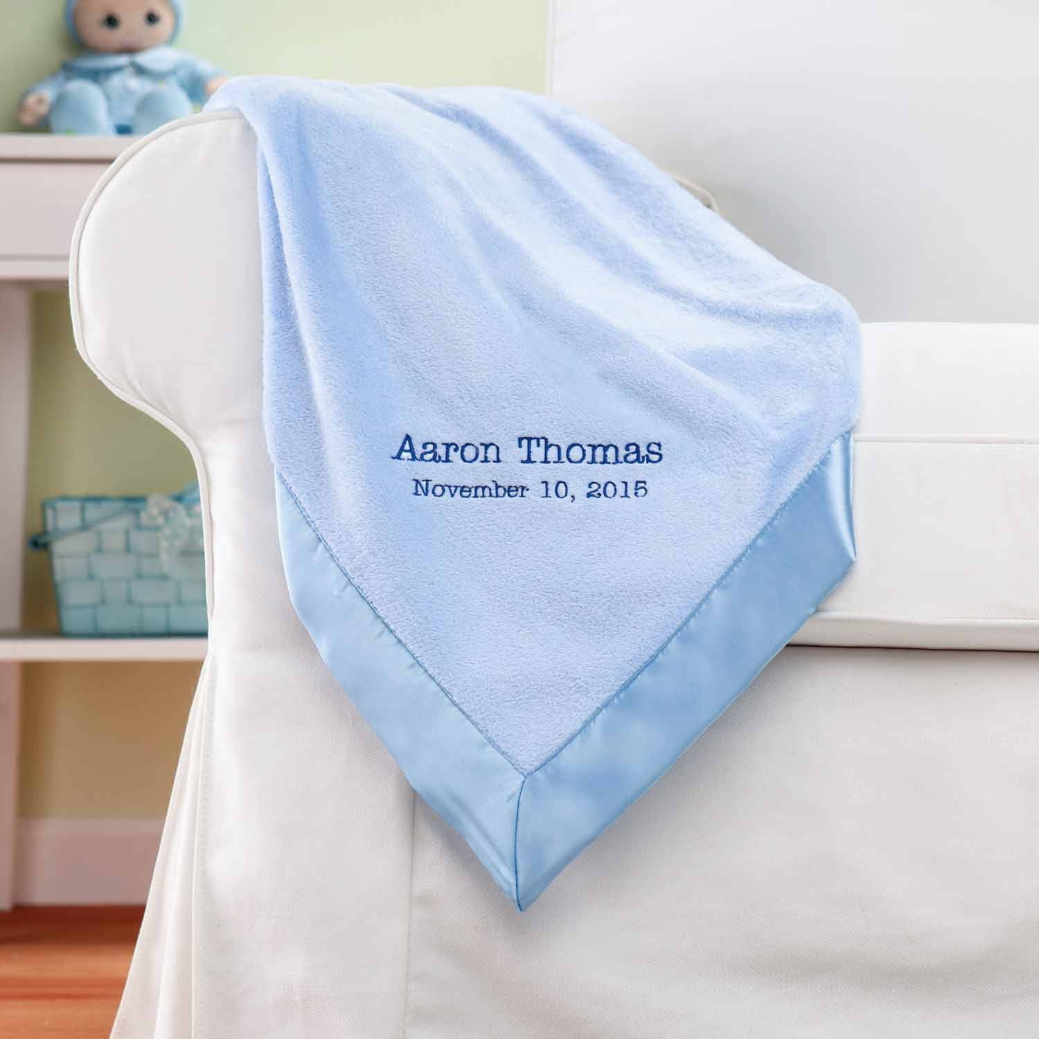 Personalized Baby Blanket With Name - Custom Newborn Gift | Soft, Monogrammed Swaddle & Blanket | Sizes 30x40 To 60x80 Inches