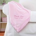 thumbnail image 1 of Personalized New Baby Pink Baby Blanket, 1 of 2