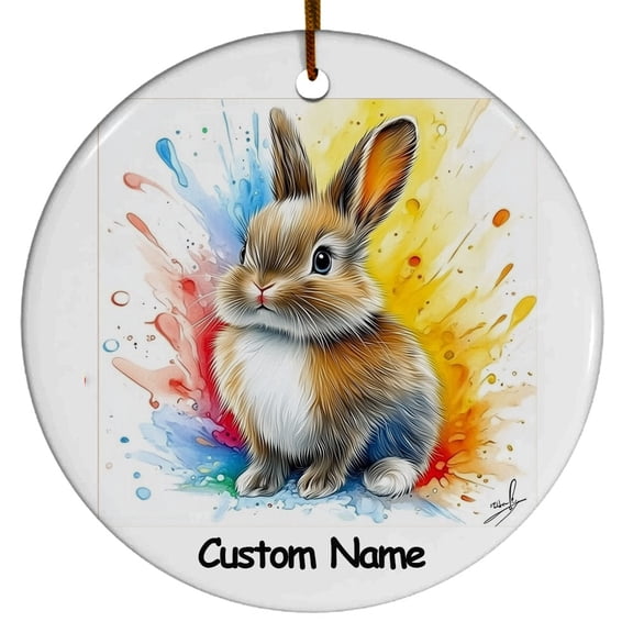 Personalized New Zealand Rabbitin Ornament, Custom Ornament for Animal Lover, Ideal Gift for Men, Women, Best Friend, Gift for Christmas, Birthday, Father's Day, Mother's day