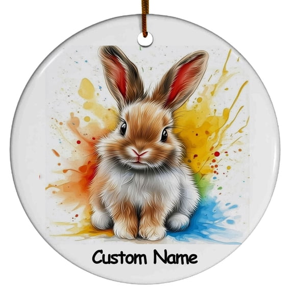 Personalized New Zealand Rabbitin Ornament, Custom Ornament for Animal Lover, Ideal Gift for Men, Women, Best Friend, Gift for Christmas, Birthday, Father's Day, Mother's day