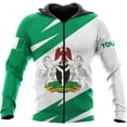 thumbnail image 1 of Personalized Nigeria Shirts Nigerian Flag Shirts Nigeria Flag Nigerian Pride Gift T-Shirt Nigerian Pride Shirt 3D S-5XL (ZipHoodie, S), 1 of 10