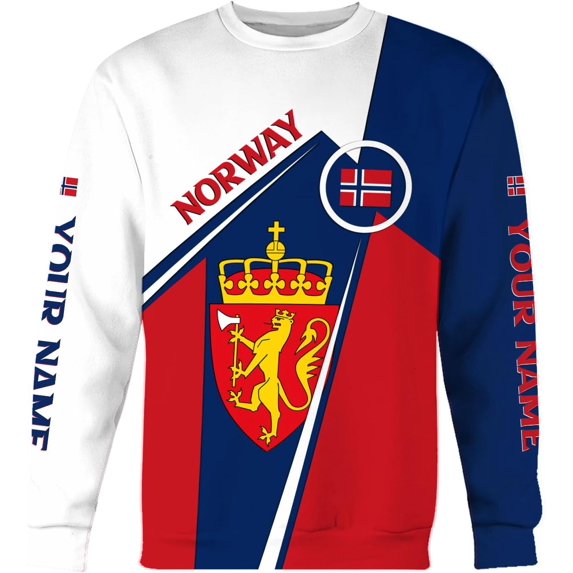 Personalized Norway Shirts, Norway Flag Pride T-Shirt, Norwegian Shirt for Men, Norway Short Sleeves T-Shirt S-5XL (NW 9) (Sweatshirt, S)