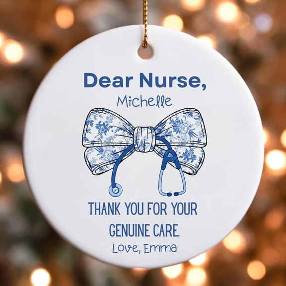 Personalized Nurse Christmas Ornament, RN Appreciation Gift for New Nurses