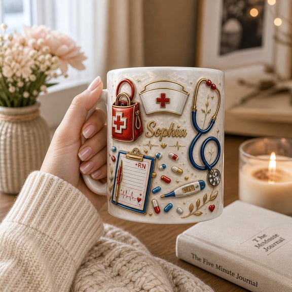 Personalized Nurse Mug Custom Name RN Gift Nurse Gift Medical Coffee Mug Nursing Student Gift Nurse Appreciation Gift for Her