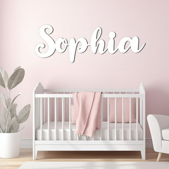 Personalized Nursery Name Sign, Wooden Baby Name Sign, Wooden Letters for Nurser, Newborn Name Sign, Kids Wall Decor, Baby Shower Gift, 14inchs