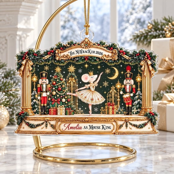 Personalized Nutcracker Ballet Ornament, Clara Tree Decor for Christmas