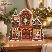 Personalized Nutcracker Ballet Shop Wooden Block for Dance Teacher Christmas Gift