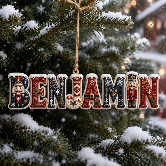 Personalized Nutcracker Name Ornament Christmas Tree Gift
