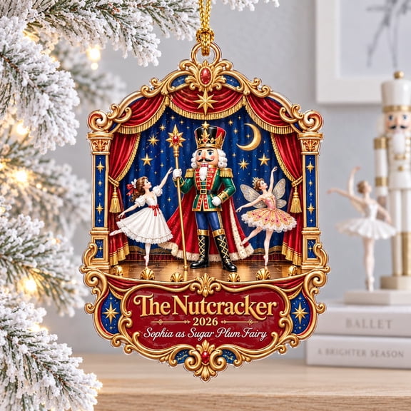 Personalized Nutcracker Ornament, Nutcracker Ballet Ornament, Nutcracker 3D Ornament, Dancer Ornament, Christmas Ballet Gift,Gift For Dancer