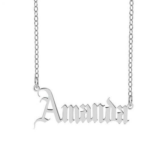 Personalized Old English Name Necklace