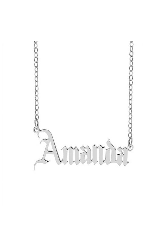 Personalized Old English Name Necklace