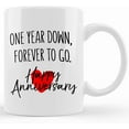 thumbnail image 1 of Personalized One Year s For Boyfriend, One Year Anniversary Coffee Mug, First , Ceramic Novelty Coffee Mug, Tea Cup, Gift Present For Birthday, Christmas Thanksgiving, 1 of 4