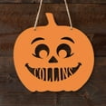thumbnail image 1 of Personalized Orange Wood Jack O Lantern, 1 of 1
