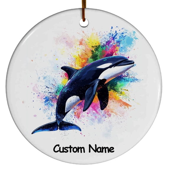 Personalized Orca (Killer Whale) Ornament, Custom Ornament for Animal Lover, Ideal Gift for Men, Women, Best Friend, Gift for Christmas, Birthday, Father's Day, Mother's day