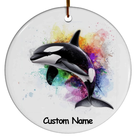 Personalized Orca (Killer Whale) Ornament, Custom Ornament for Animal Lover, Ideal Gift for Men, Women, Best Friend, Gift for Christmas, Birthday, Father's Day, Mother's day