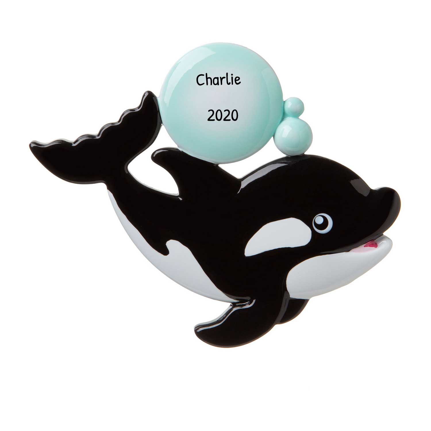 Personalized Orca Ornament Shamu Ornament, Killer Whale Ornaments for Christmas Tree, Orca
