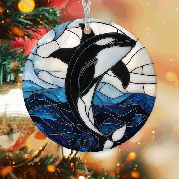 Personalized Orca Whale Tree Ornaments, Orca Whale Xmas Gifts Ideas, Orca Whale Christmas Dcor, Xmas Decorations Lp5T8o