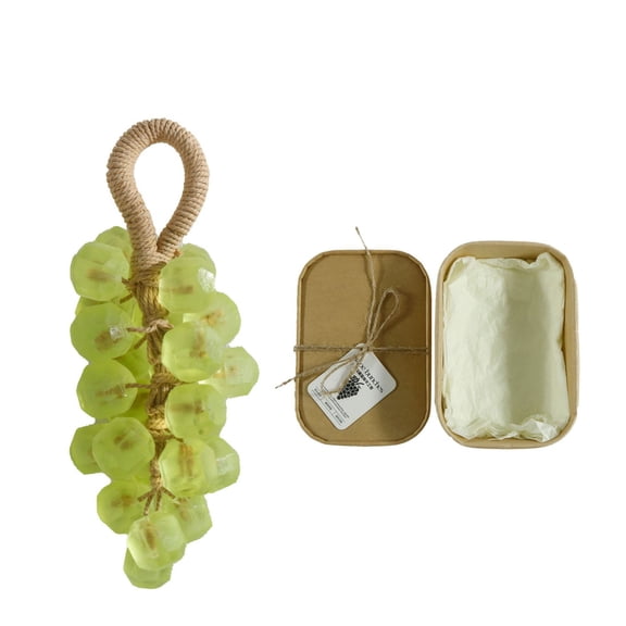 Personalized Original Handmade Crystal Grape Soap Gentle Cleansing Soap, Grape Soaps on a Rope for Women Men, Unique Decorative Bathsoap for Bathroom Home, Gift for Friends