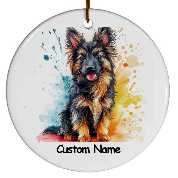 Personalized Ornament, Gifts for Dog Dad, Dog Mom, Gift for Dog Lovers, Custom Ornament with Name, Unique Belgian SheepDog Gift, Gift for Mother's day, Father's day