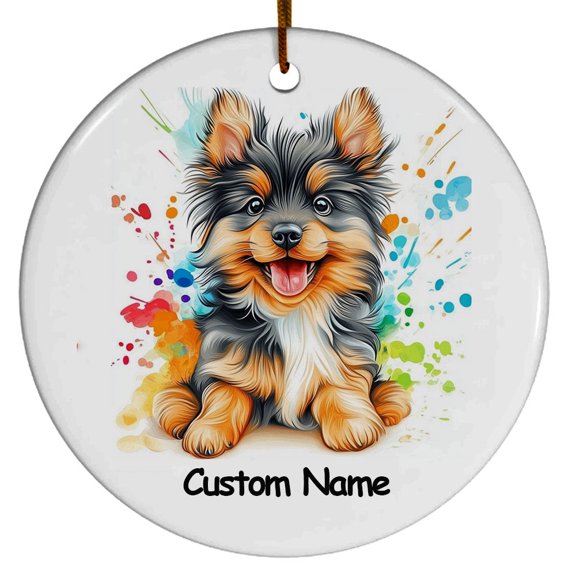 Personalized Ornament, Gifts for Dog Dad, Dog Mom, Gift for Dog Lovers, Custom Ornament with Name, Unique Belgian Tervuren Dog Gift, Gift for Mother's day, Father's day
