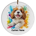 thumbnail image 1 of Personalized Ornament, Gifts for Dog Dad, Dog Mom, Gift for Dog Lovers, Custom Ornament with Name, Unique Clumber Spaniel Dog Gift, Gift for Mother's day, Father's day, 1 of 6