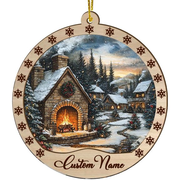 Personalized Ornaments for Christmas, Christmas House Suncatcher, Christmas House, Christmas House Decor, Christmas Decorations Indoor, Christmas Birthday Gifts for Women 0ZFDoz (Design 93)