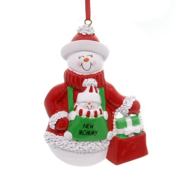 Personalized Ornaments New Mommy Resin Snowman 88