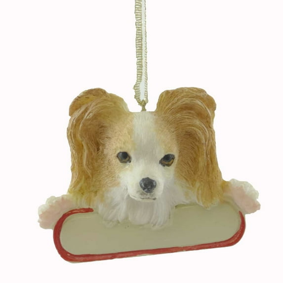 Personalized Ornaments Papillon Resin Christmas Puppy Dog 21860A