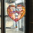 thumbnail image 1 of Personalized Otter Couple Crystal Charm Acrylic Window Hanging, Faux Stained Glass Decor, Anniversary or Wedding Gift for Wife or Couple 4296807930, 1 of 4