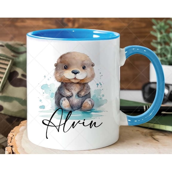 Personalized Otter Mug Cute Otter Mug Otter Coffee Mug Otter Mug Gift for Otter Lover Cust