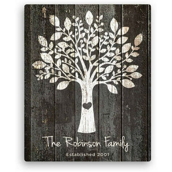 Personalized Our Family Tree 16" x 20" Canvas Available In Multiple Colors
