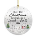 thumbnail image 1 of Personalized Our First Christmas in New Home Ornament 2025, 1st Xmas Gift for Housewarming Mr & Mrs, Custom Names Date Couple, 1 of 5