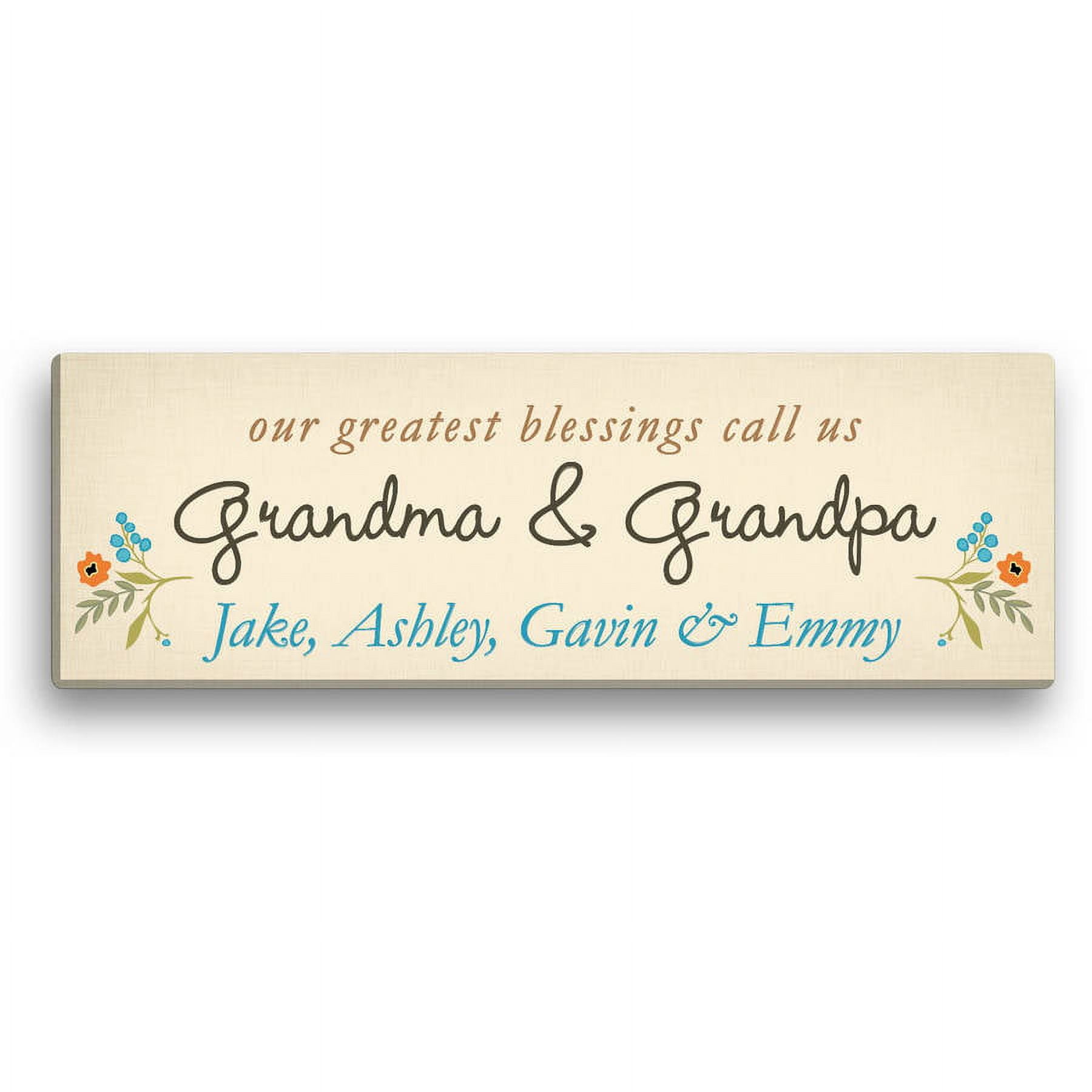 Personalized Our Greatest Blessings 6" x 18 Canvas