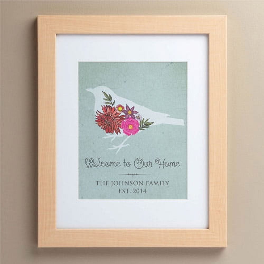 Personalized Our Home 11" x 14" Framed Bird Print