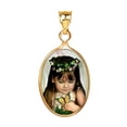 thumbnail image 1 of Personalized Oval Frame Mother of Pearl Color Photo Charm, 1 of 2