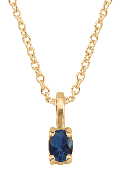 Personalized Oval drop pendant in 10k Gold by Jewlster