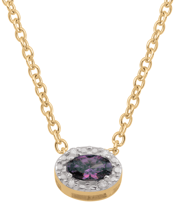 Personalized Oval pendant in 14k Gold by Jewlster